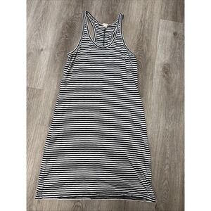J.Crew Dress Womens Small Striped Black Coastal  Sleeveless